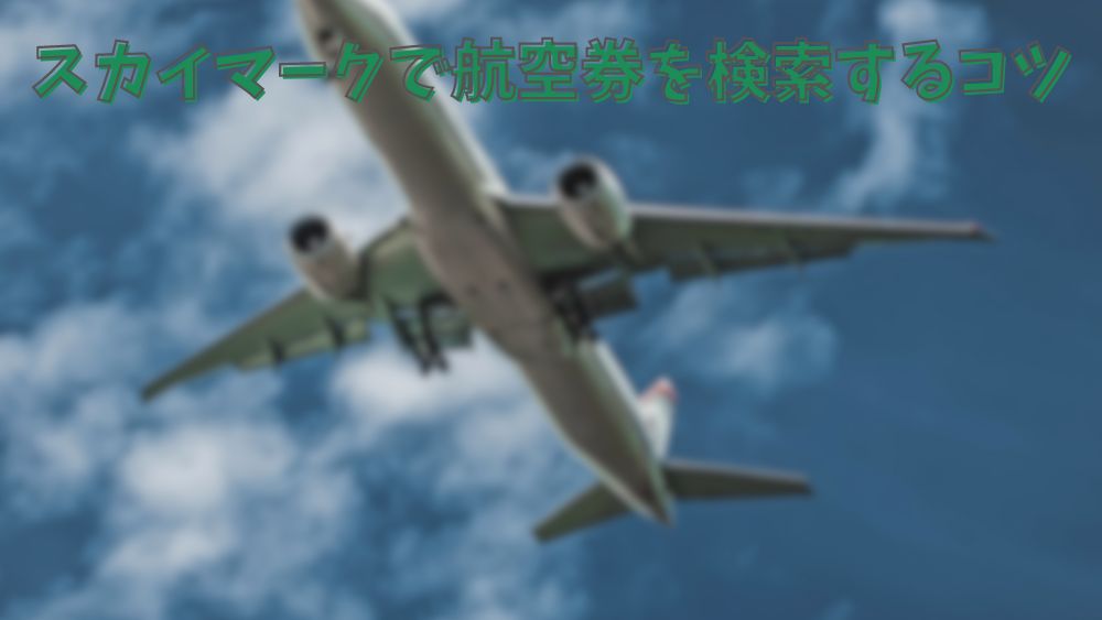 スカイマークで航空券を検索するコツ